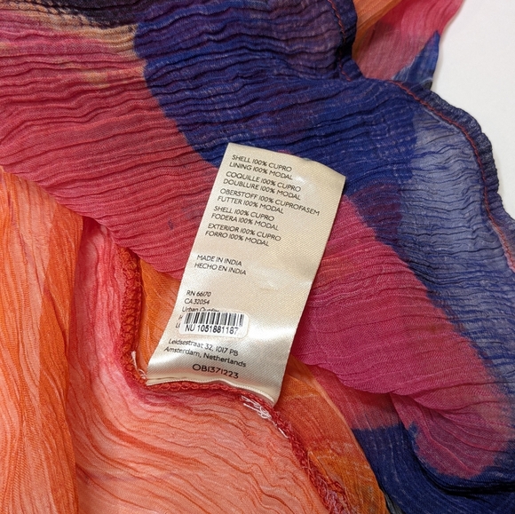 ANTHROPOLOGIE Women's The Marais Printed Tiered Maxi Dress Size Medium In Pink - Picture 14 of 14